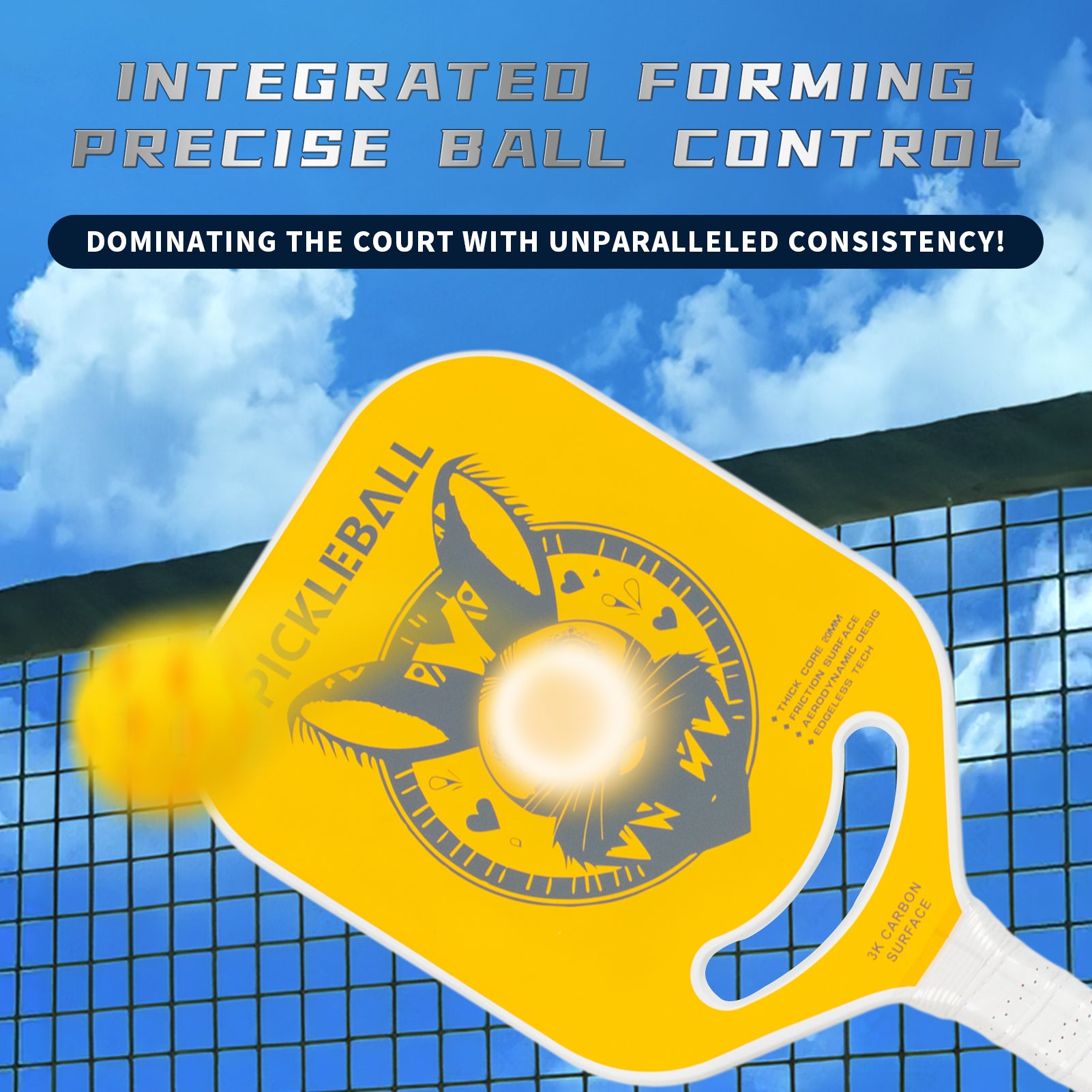 Carbon Fiber Pickleball Paddle Single Racket