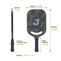 Premium Lightweight Raw Carbon Fiber Pickleball Paddle
