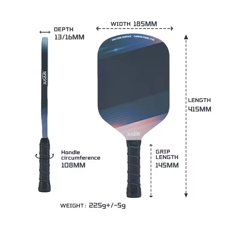 Competition-grade hot-pressed T700 carbon fiber pickleball Paddle