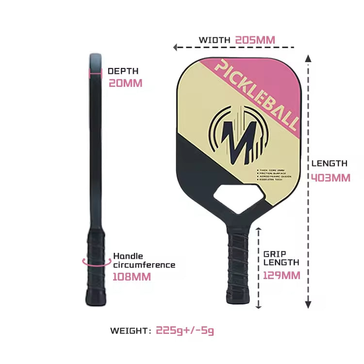 USAPA Approved Advanced Thermoformed Carbon Fiber T700 Portable Pickleball Paddle