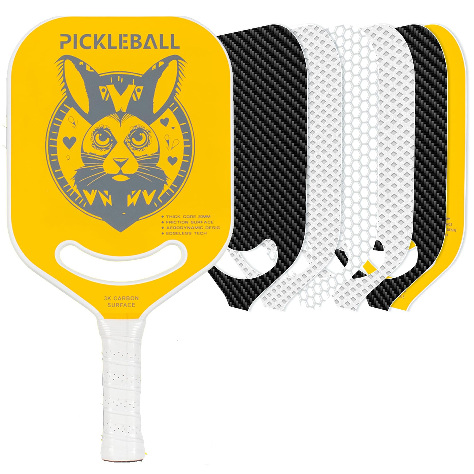 Carbon Fiber Pickleball Paddle Single Racket